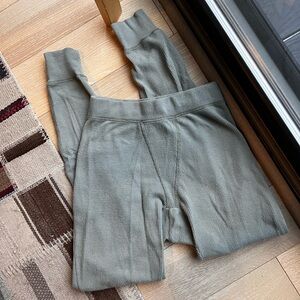 SKIMS Ribbed Light Sage Green Leggings - Waffle